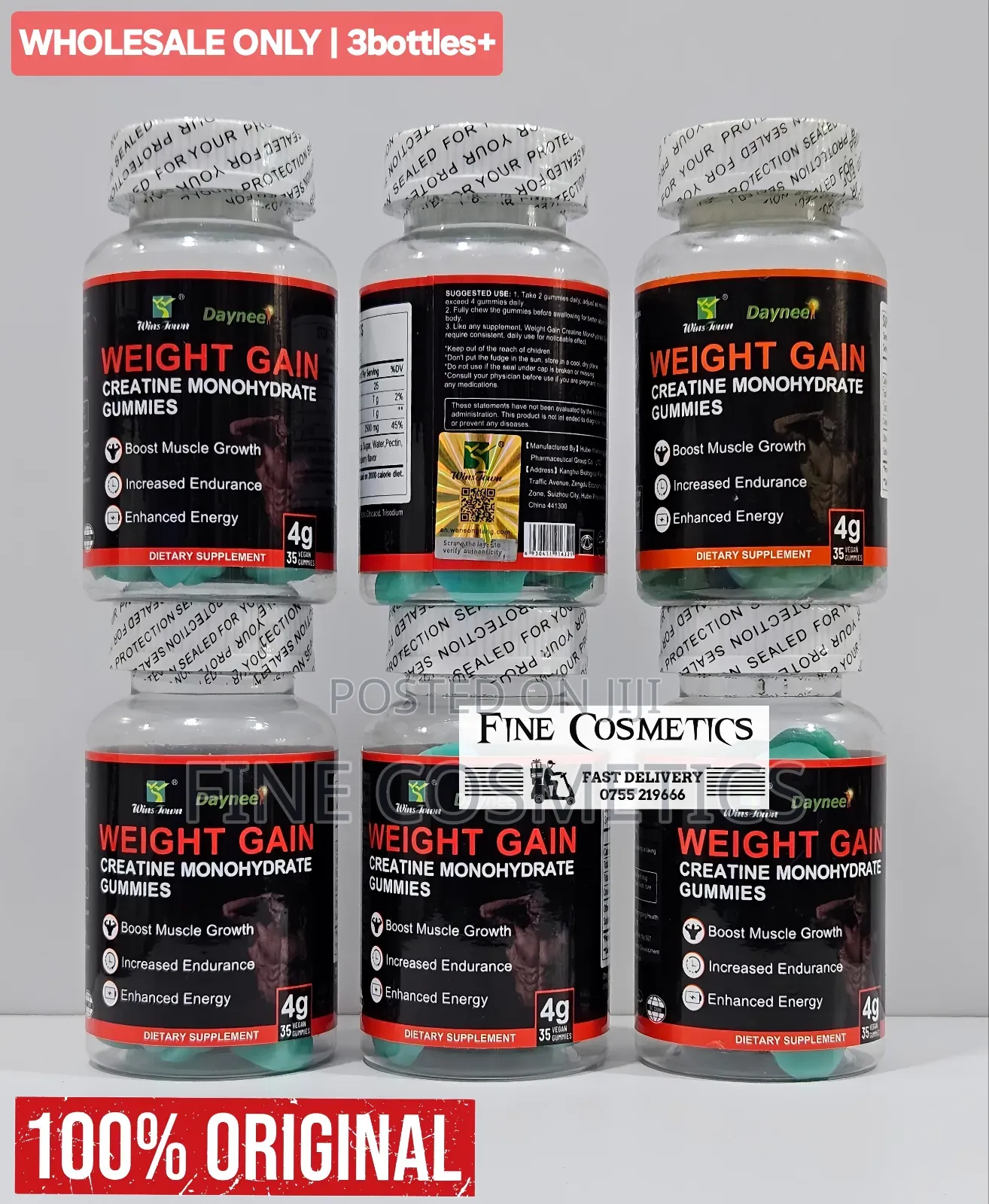 Weight Gain Gummies | Unisex Creatine Muscle Mass Building.