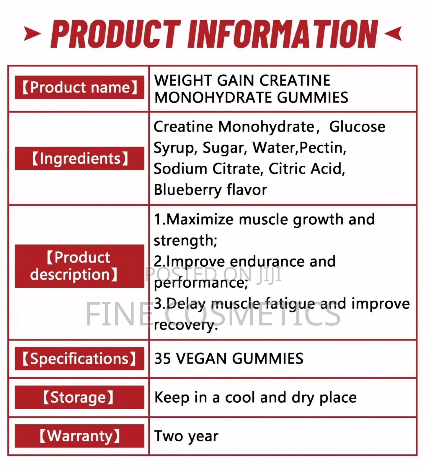 Weight Gain Gummies | Unisex Creatine Muscle Mass Building.