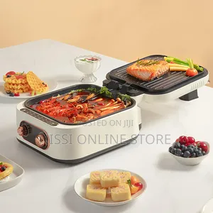 Smokeless Indoor Grill With Double Frying Plate