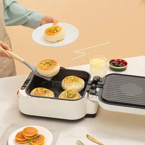 Smokeless Indoor Grill With Double Frying Plate