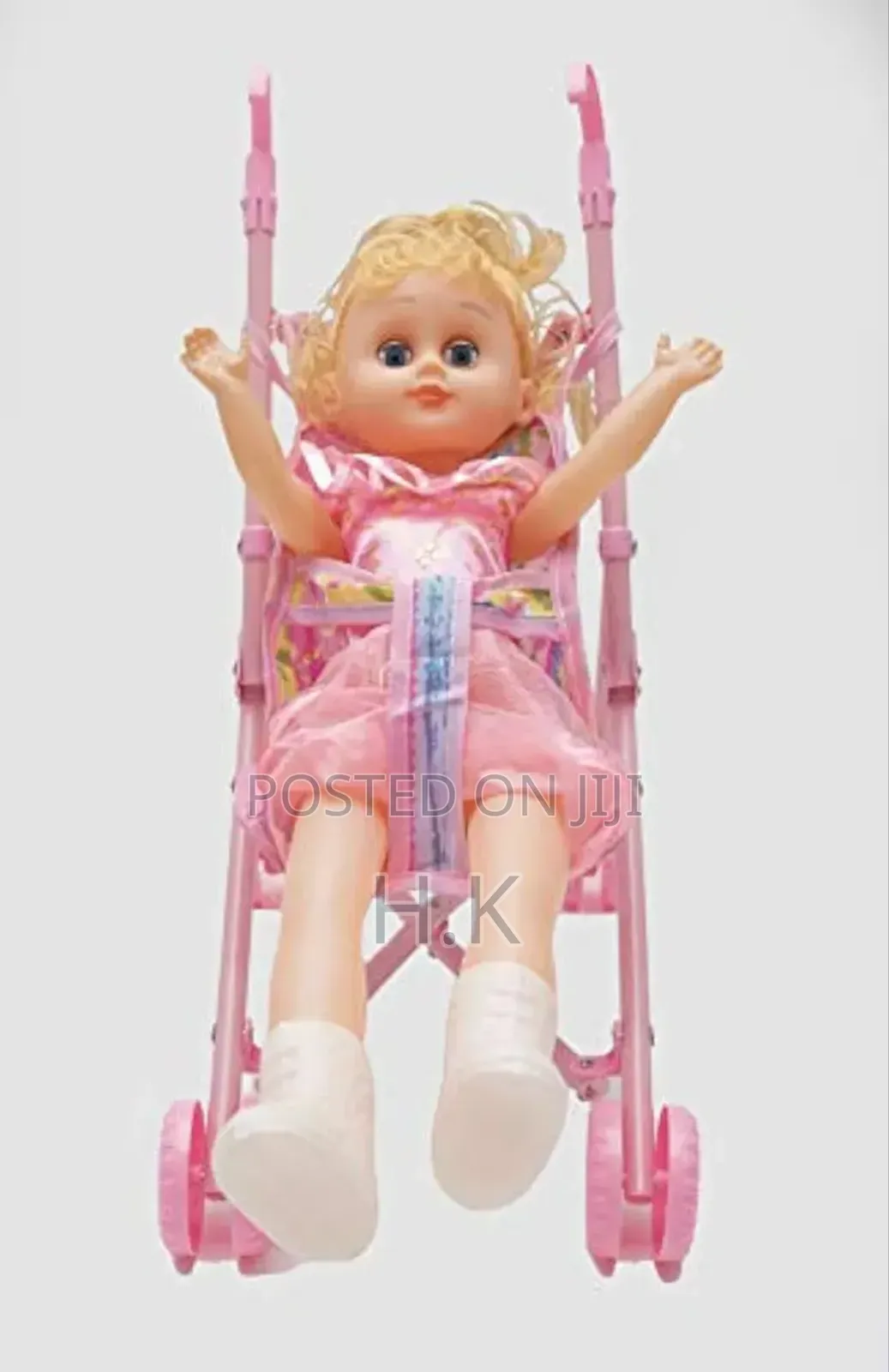 Baby Doll Toy With a Folding Stroller for Kids