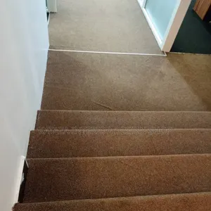 Cream Brown Stairs Flooring Woolen Carpets