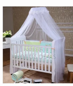 Photo - Baby Cot Mosquito Net With Stand - White
