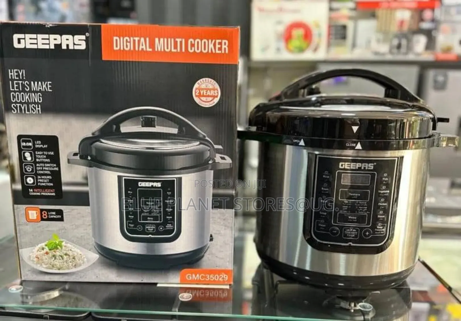 Geepas 8.0litre Digital Pressure Cooker \\ 1200w \\ Gmc35029
