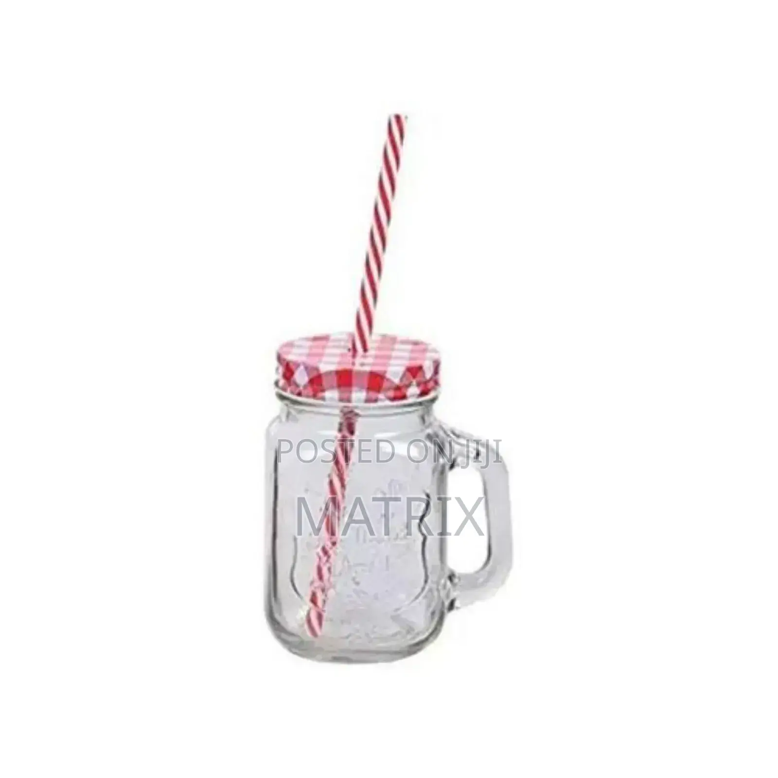 6 Pieces of Juice Glass Mason Jars Cup Mugs- Colorless.