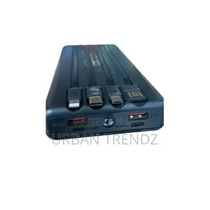 Power Bank of 20000mah With 4charging Cables Torch Phone