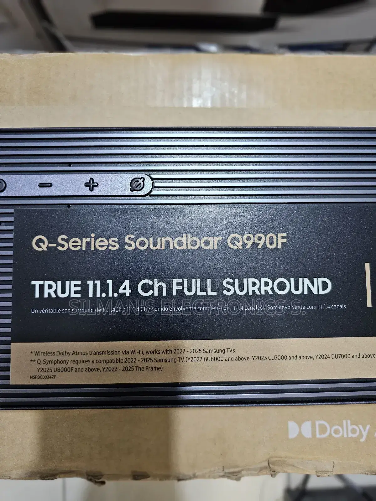 The Q990f Dolby Atmos Soundbar by Samsung 2025 Model