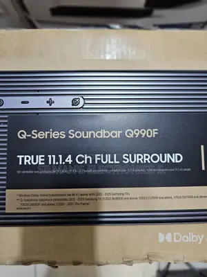 The Q990f Dolby Atmos Soundbar by Samsung 2025 Model