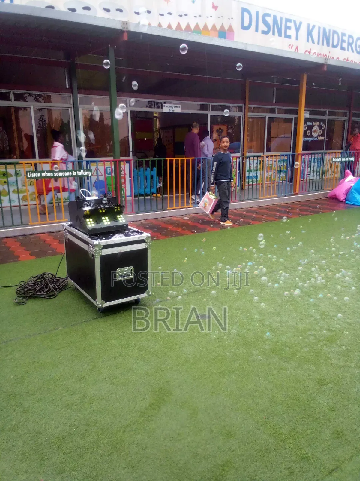 Bubble And Fog Machine With Bubble Liquid On Hire