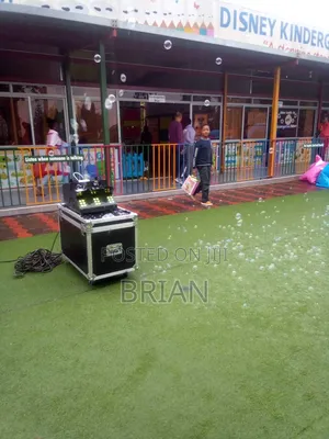 Bubble And Fog Machine With Bubble Liquid On Hire