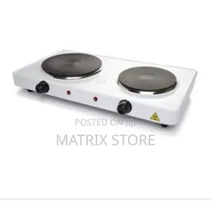 Photo - Electric Cooker- Double Hot Plate- White, Black
