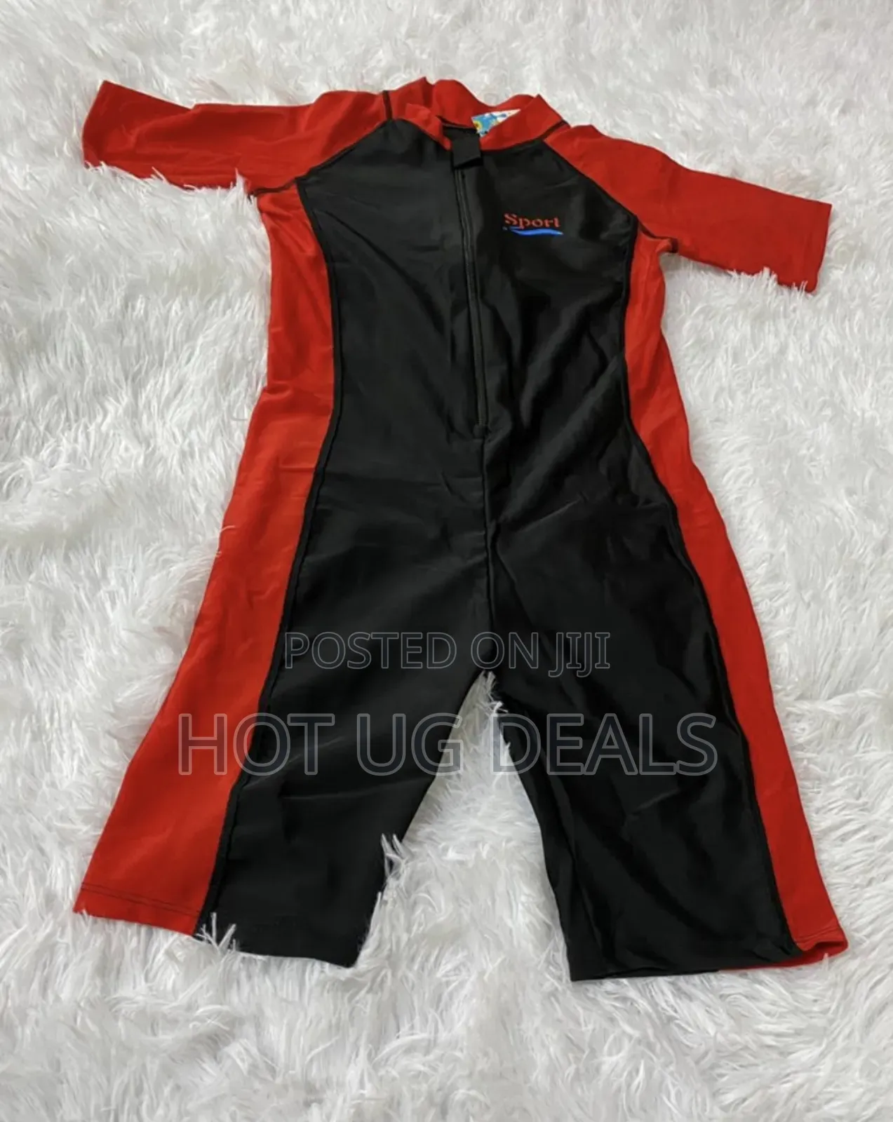 Kid's Swimming Costume Wear ( 3 - 15 Years) - Black/Red