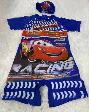 Kid's Swimming Costume Wear With Cap (3 - 16 Years)