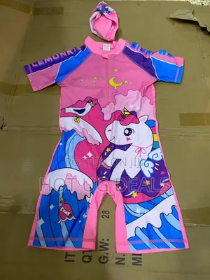 Kid's Swimming Costume Wear With Cap (3 - 16 Years)