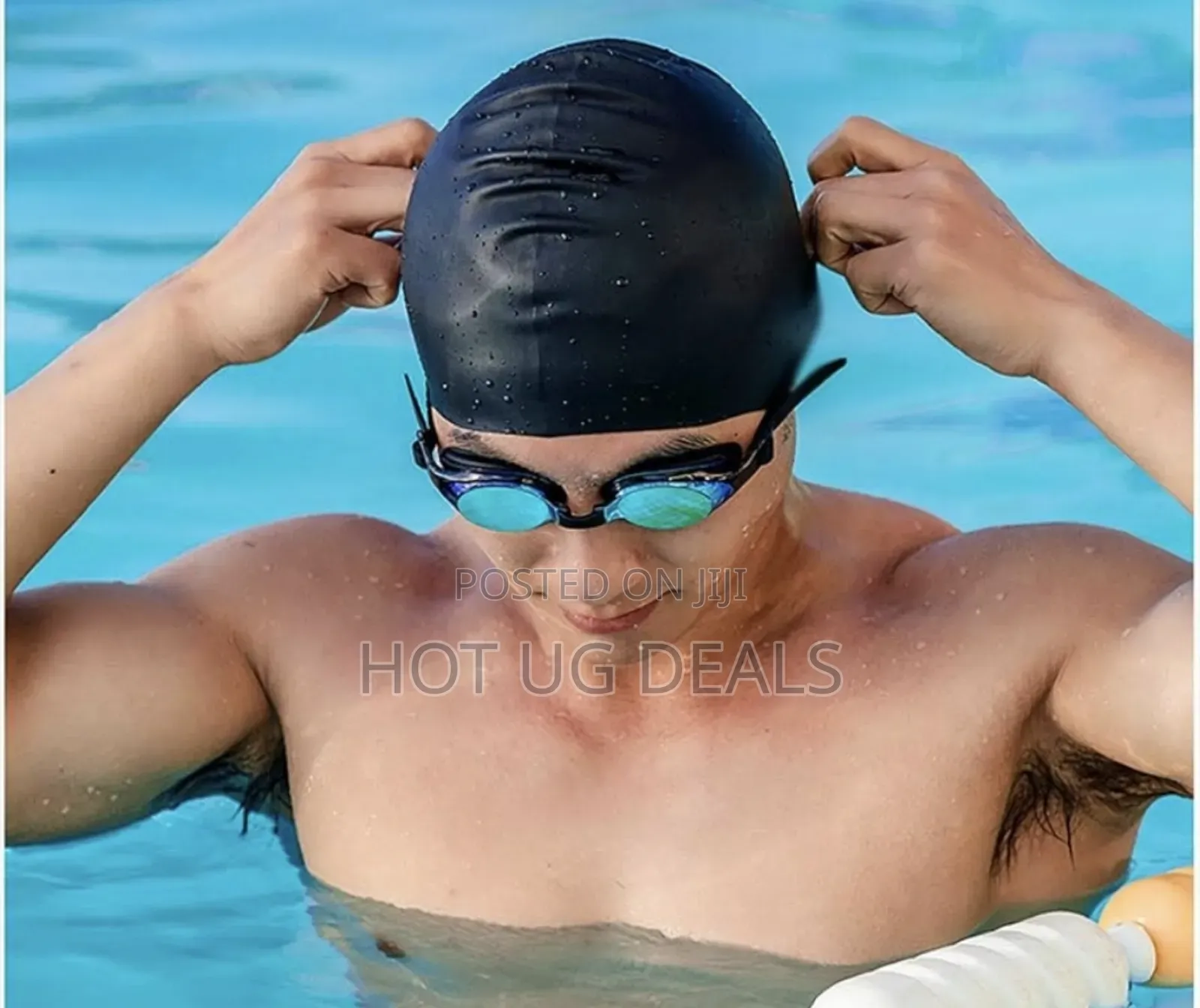 Pack Of Adult  Swimming Cap And Anti-fog Uvswimming Goggles