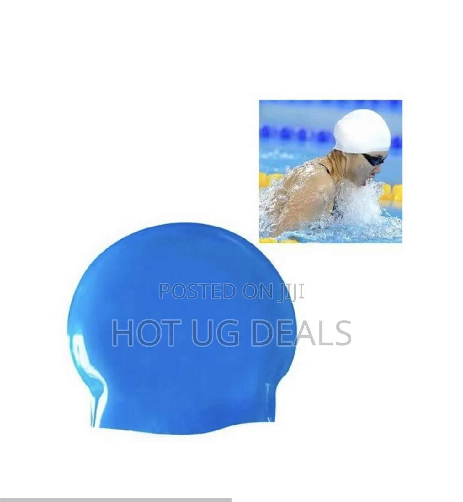 Unisex Adults Glossy Seamless Silicon Swimming Cap