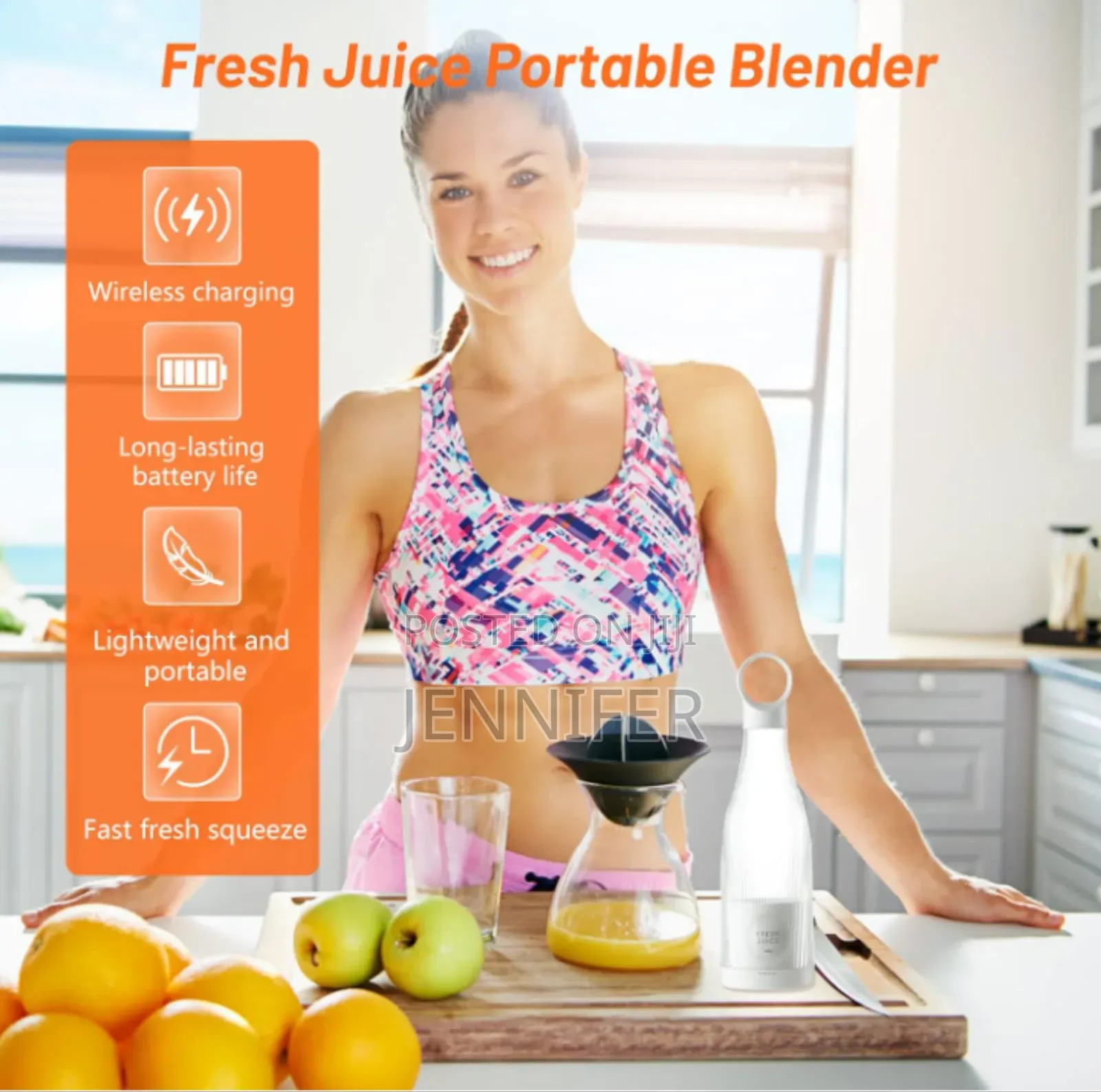 Portable Rechargeable Blender White or Pink