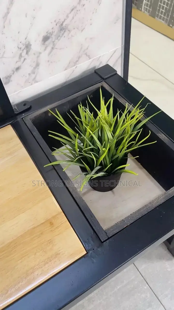 Long Waiting Bench/ Garden/ Balcony With Plant Stand