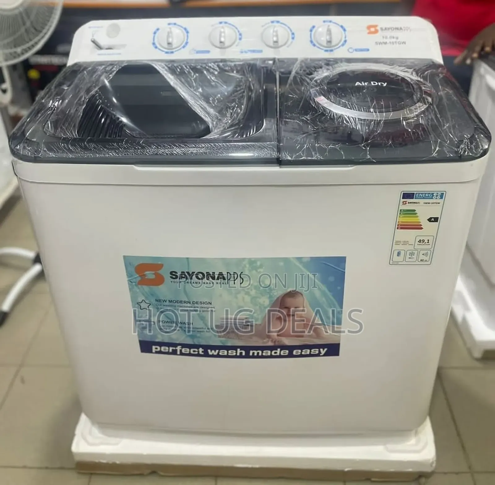 Sayona Washing Machine Twin Tub 7.5 Kg - White