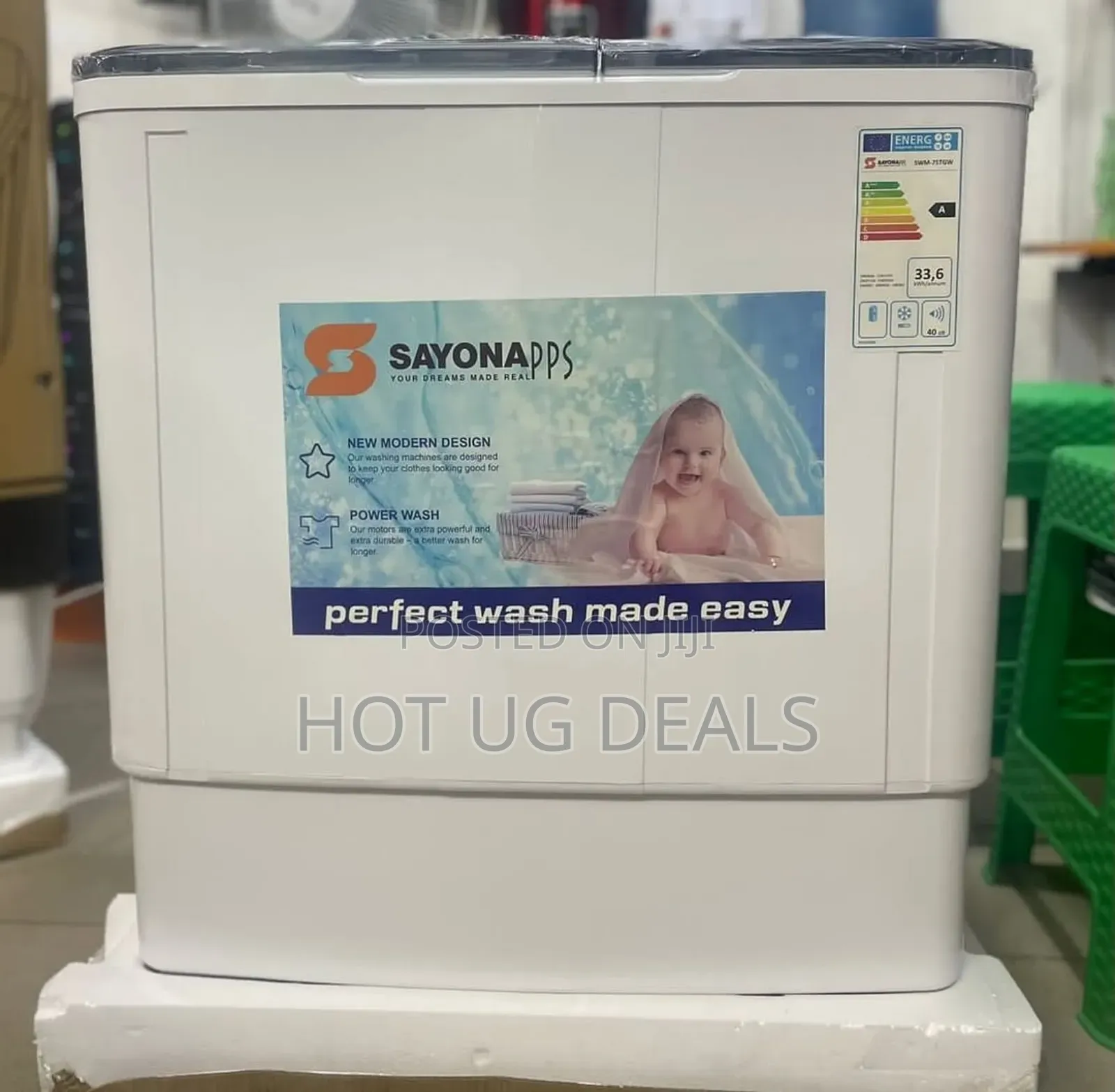 Sayona Washing Machine Twin Tub 7.5 Kg - White