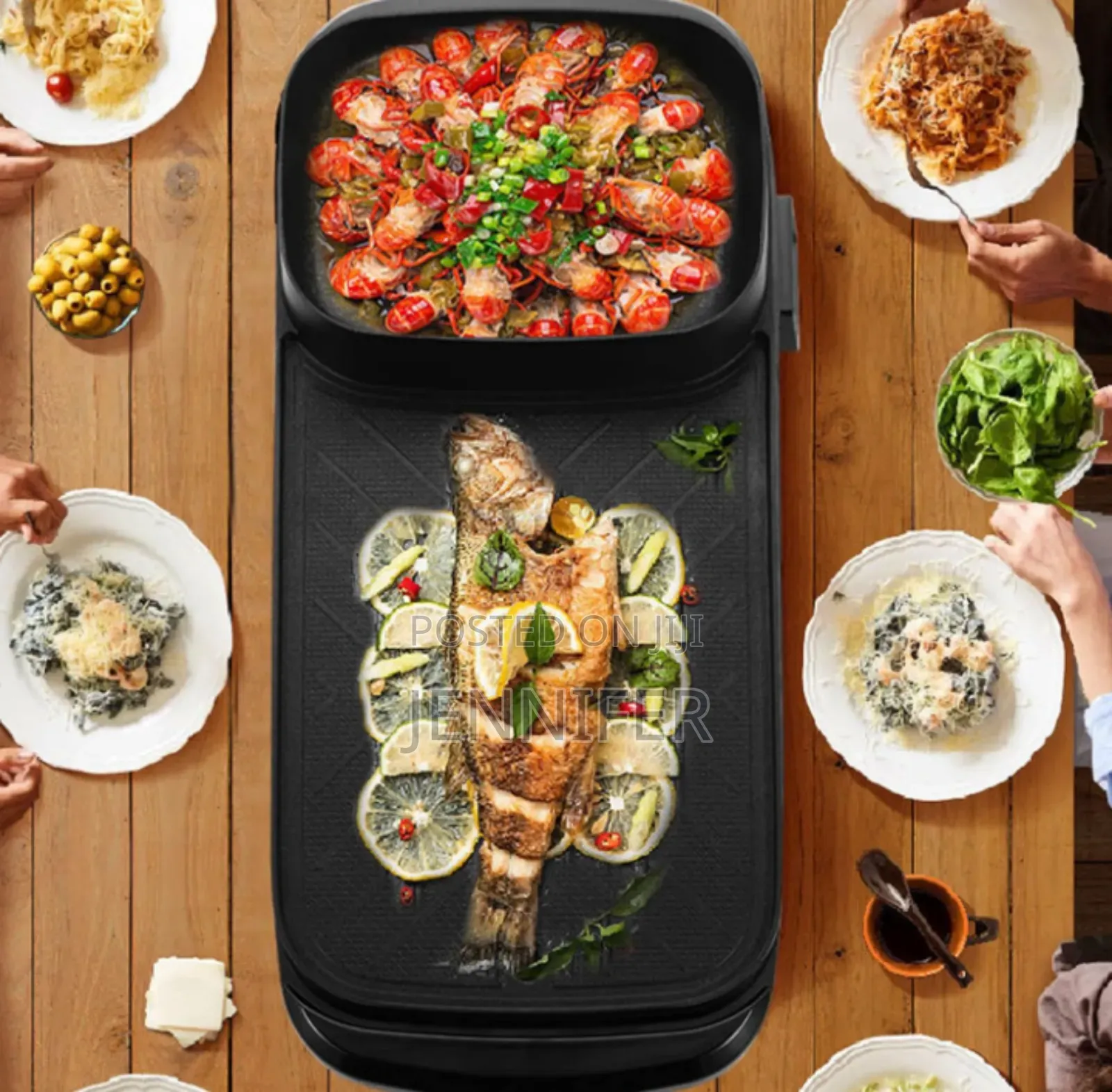 2 in 1 Multifunction Electric BBQ Grill and Hotpot