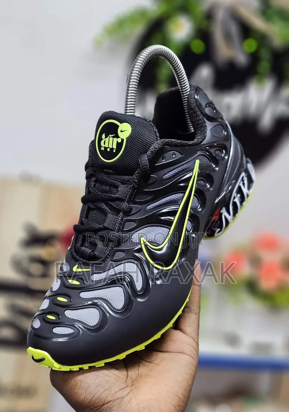 Men’S Black/Light Green Nike Air Max Plus Drift Sneakers