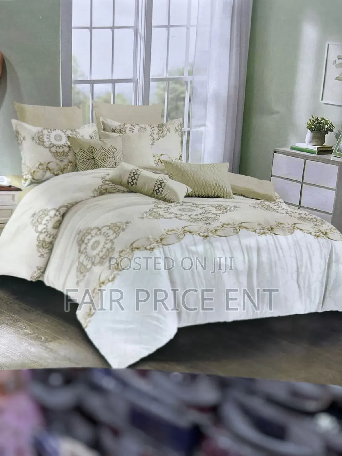 Executive Kingsize Duvet Cover Set of 12pcs.( Cream)