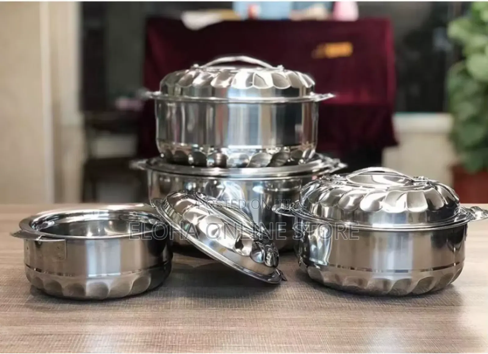 Non Stick Cooking Pot 4 PCS Double Wall Thermal Food Warmer