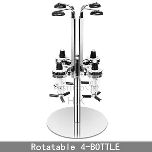 4 Bottles Bar Beverage Liquor Dispenser Drink Shot Dispenser