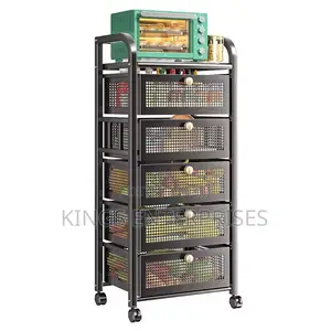 Kitchen Storage Cart With Rollers