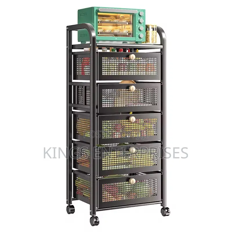 Kitchen Storage Cart With Rollers