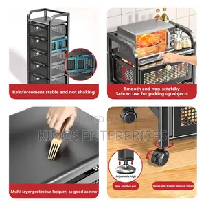 Kitchen Storage Cart With Rollers