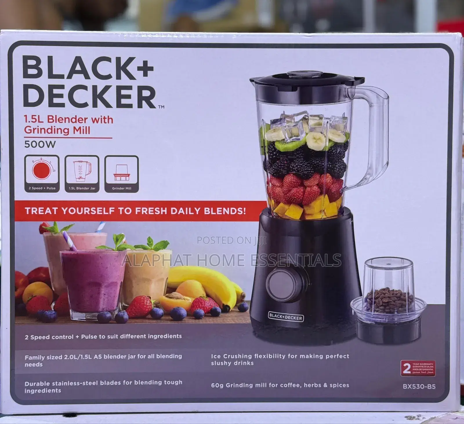 Black Decker Blender With Strong Motor 500w
