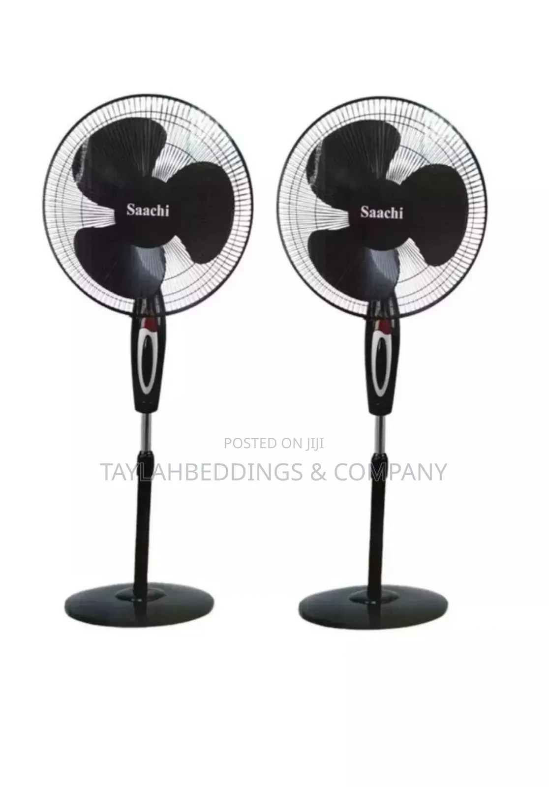 Saachi 16 Inch Stand Fans 3 Blades Buy 1 Get 1 Free-Black