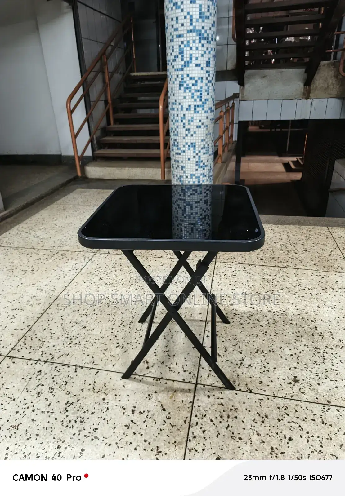 Foldable Glass Table