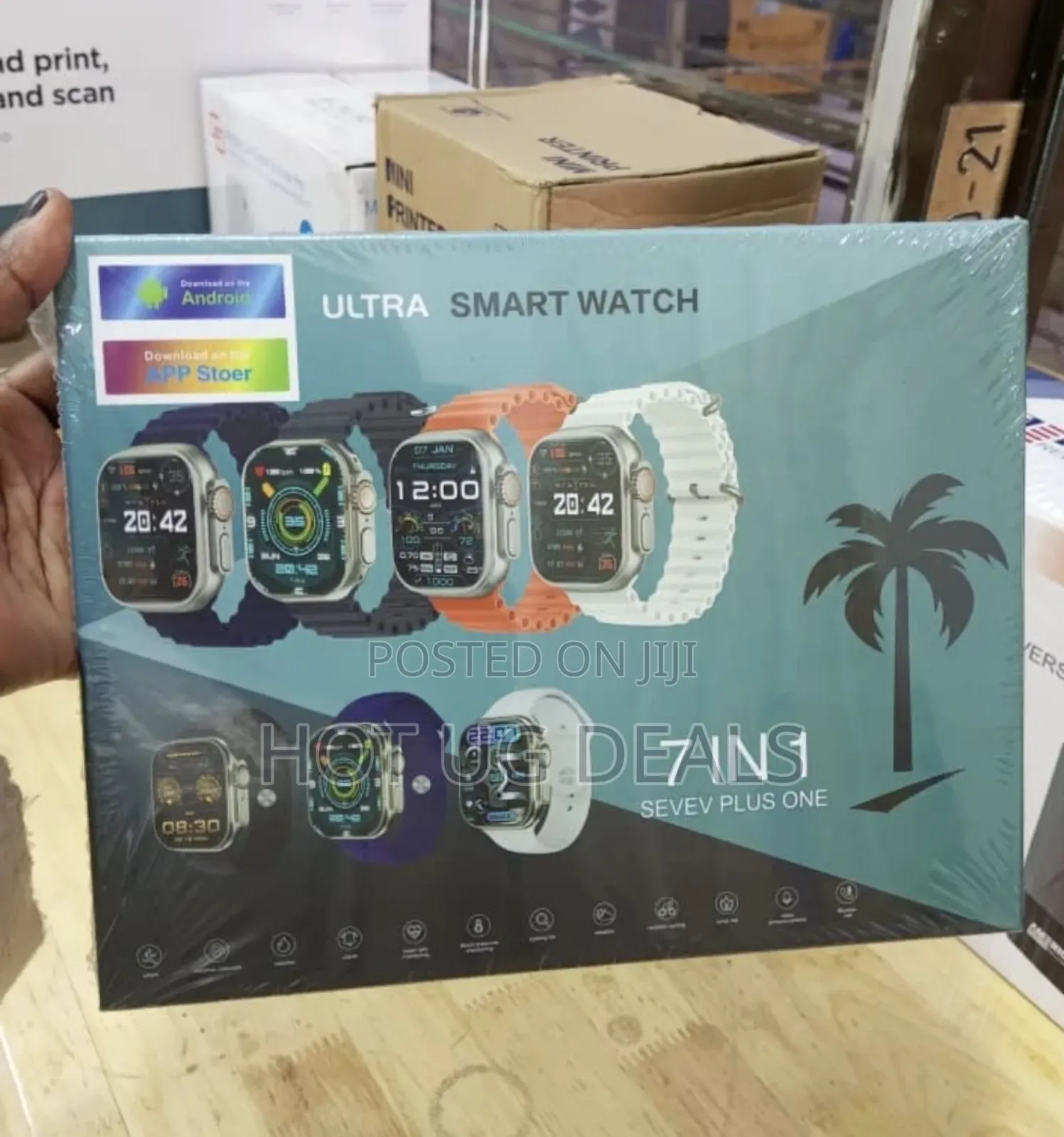 Ultra Max Smartwatch With 7 Straps