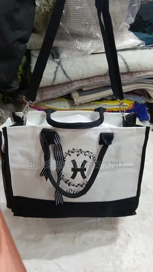 Unique White and Black Tote Bag