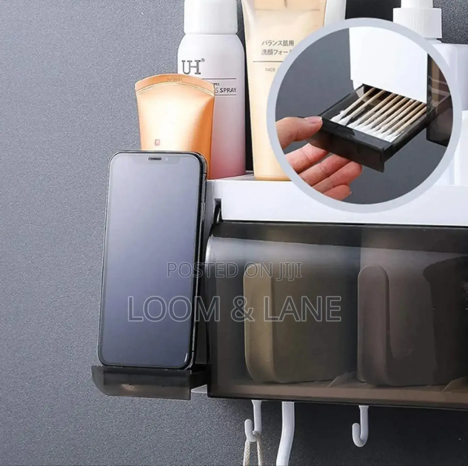 Punch Free Super Bathroom Toothbrush Holder Storage Rack