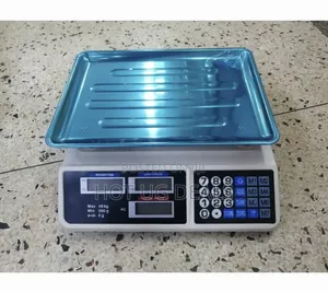 Kitchen Digital Scale, Max. 40kg, Flat, Stainless Steel, 2g