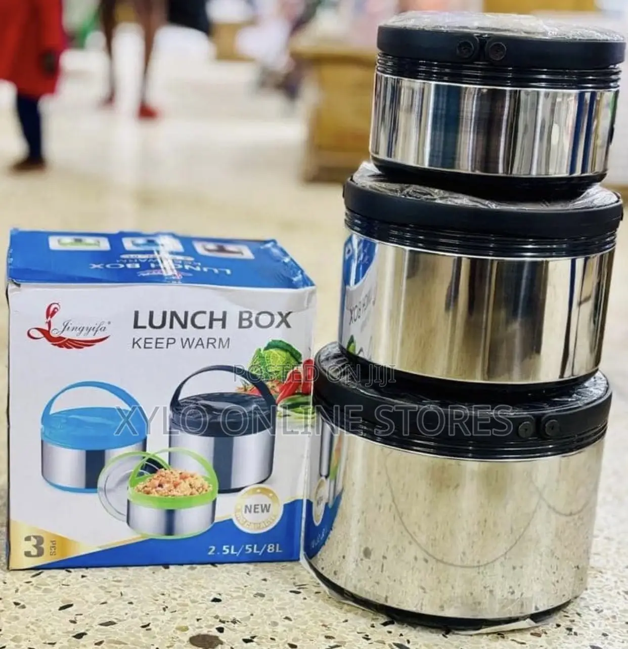 3 Pieces Set of Stainless Steel Lunch Box