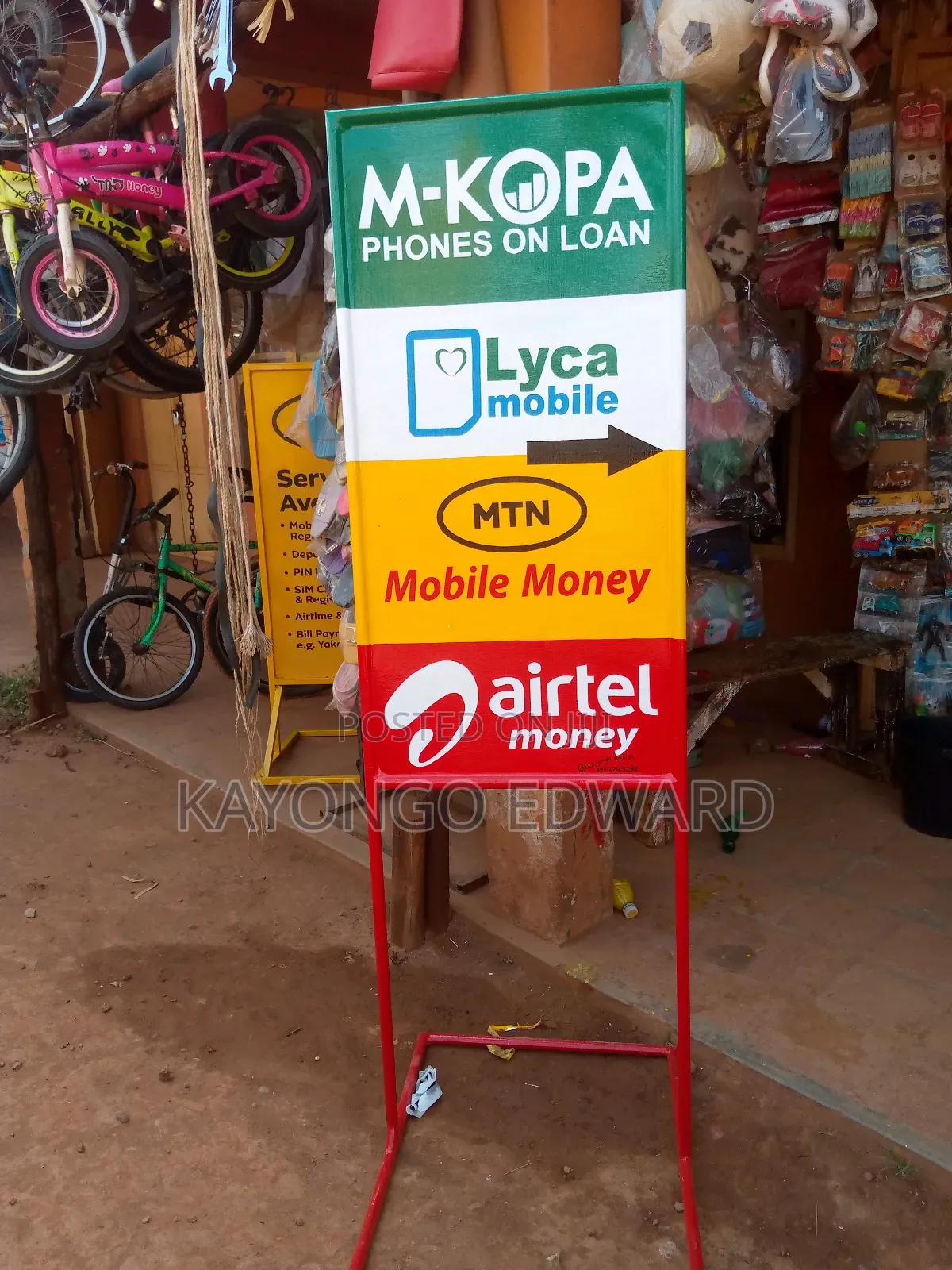 Signage for Different Communication Companies