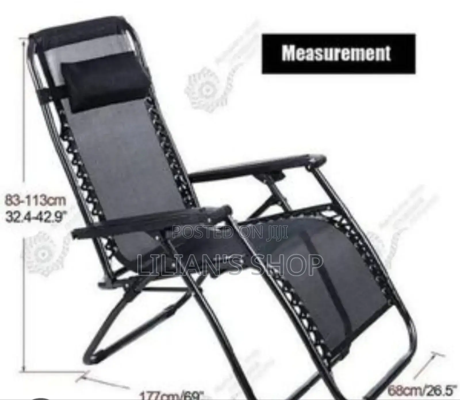 Zero Gravity Foldable Chair Black