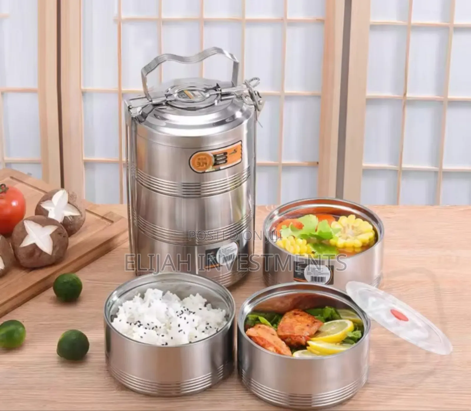 Stainless Steel 16 Cm Air Tight 4 Layers Food Container