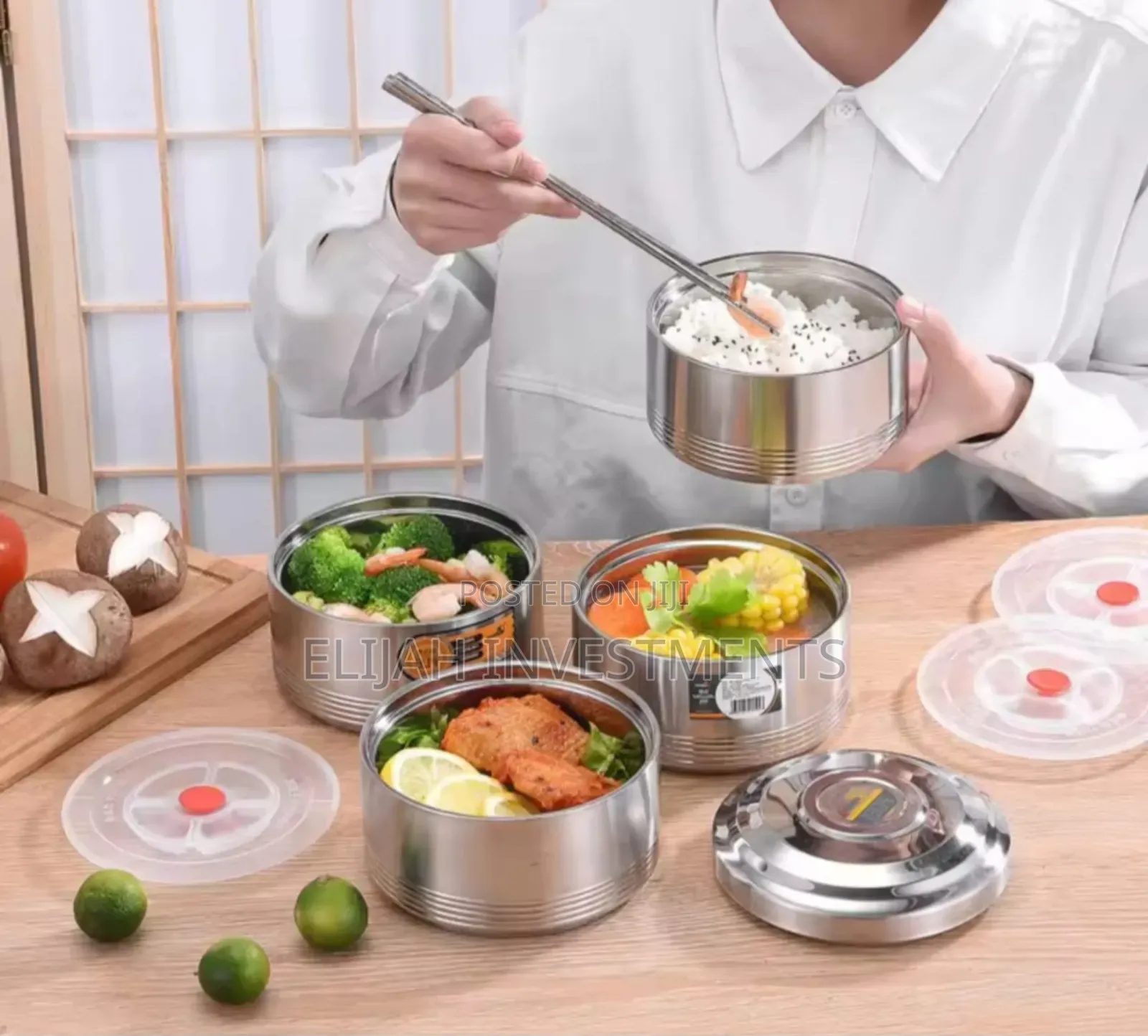 Stainless Steel 16 Cm Air Tight 4 Layers Food Container