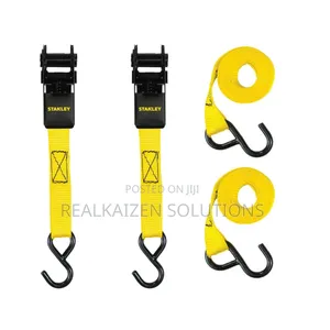 Uk Stanley Cargo Ratchet Tie Down 3meters Strap 2pc