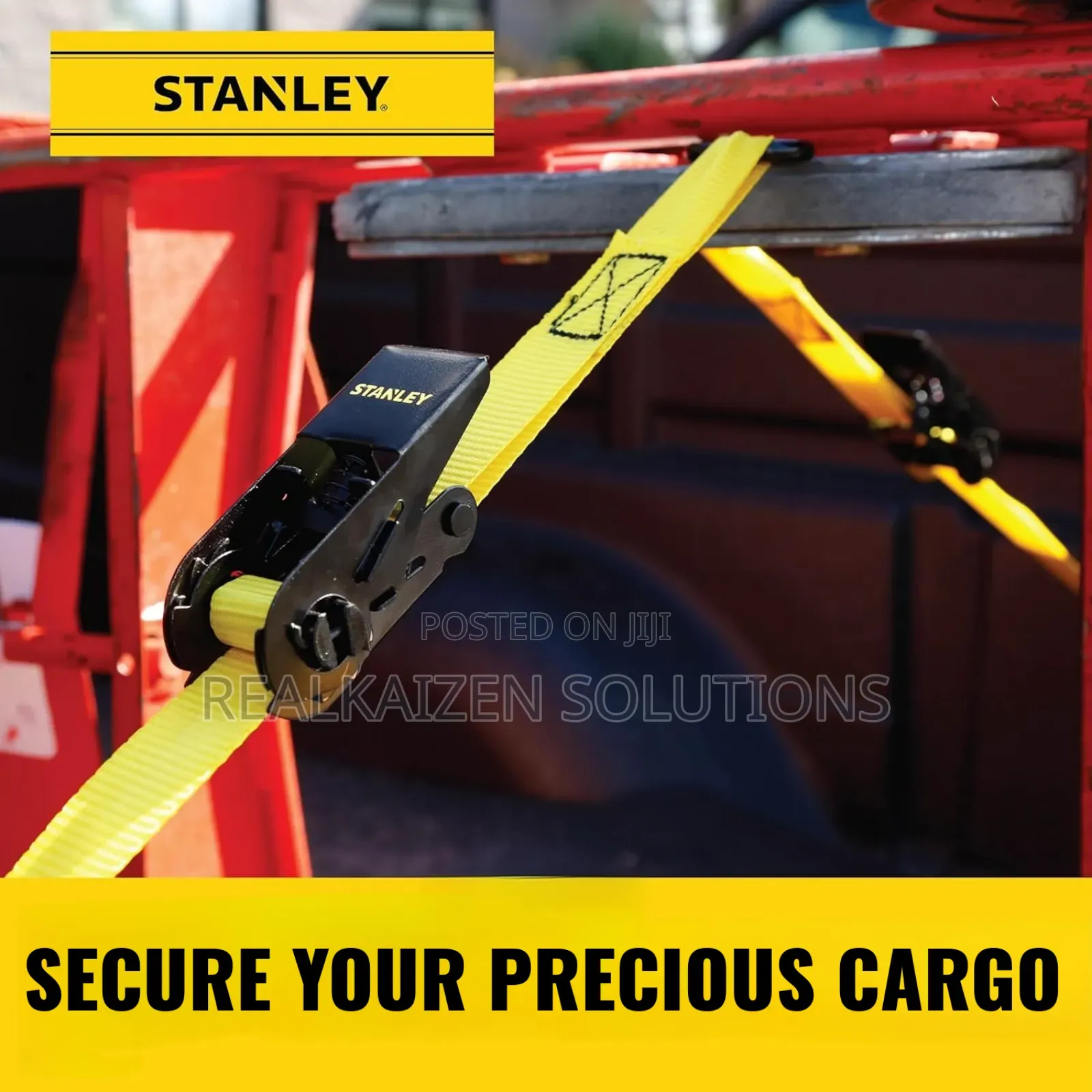 Uk Stanley Cargo Ratchet Tie Down 3meters Strap 2pc