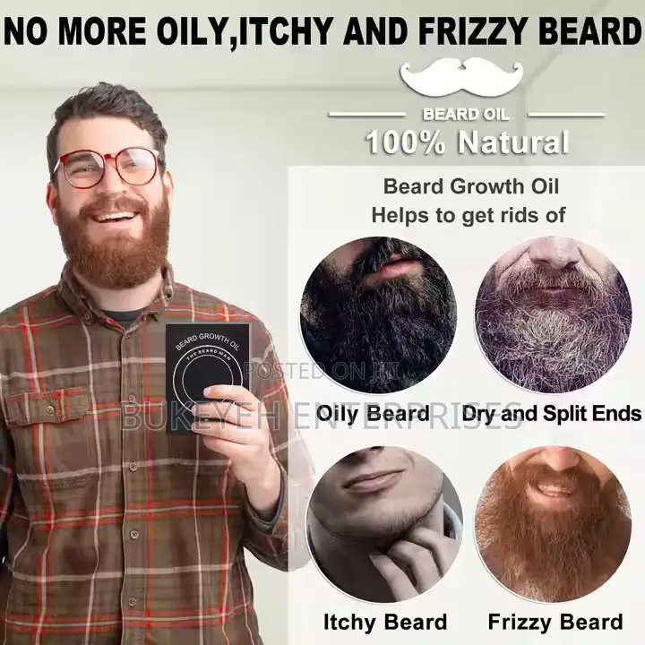 Beard Oil Growth Fast Nourishing Beard 100% Natural Organic