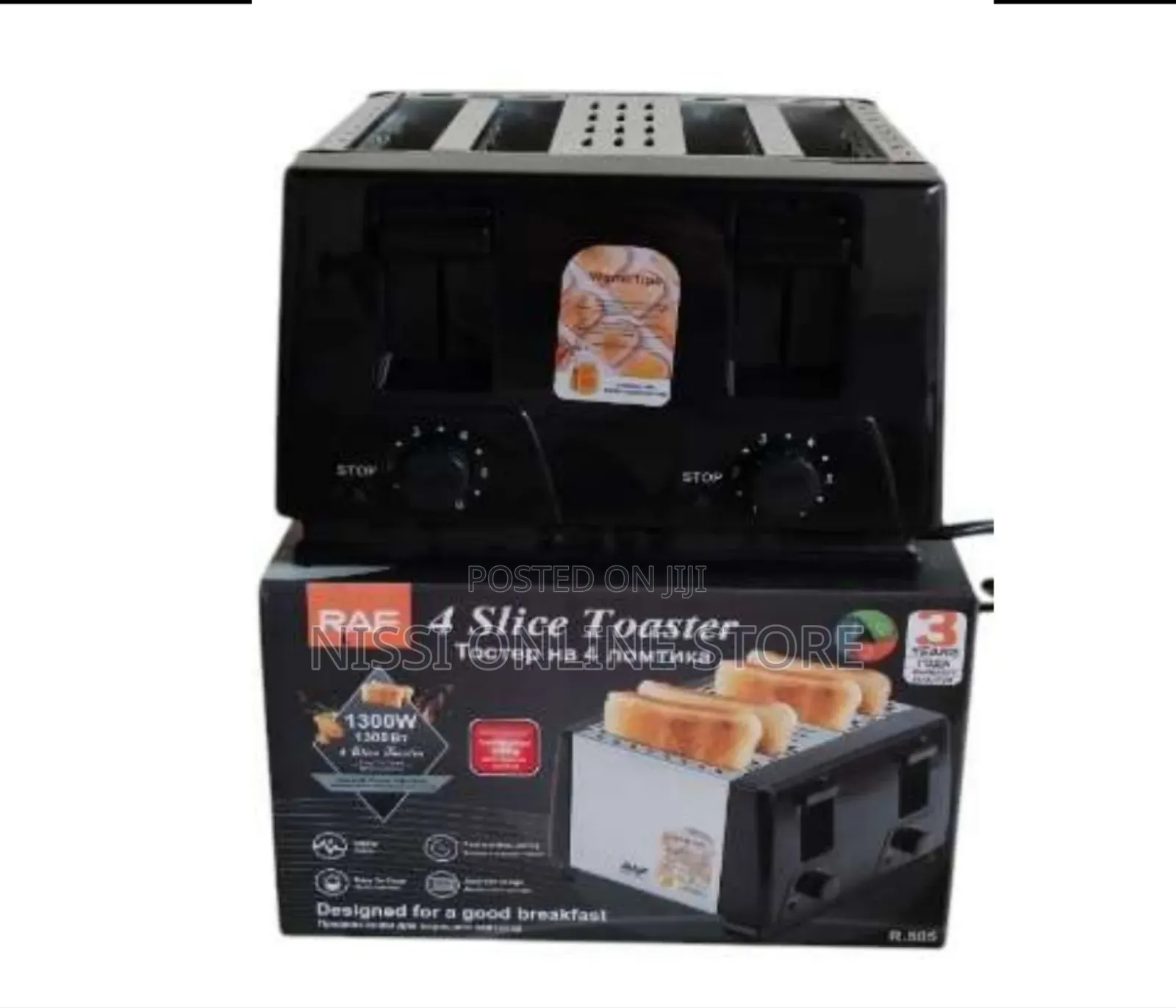 Raf 4 Slices Bread Toaster