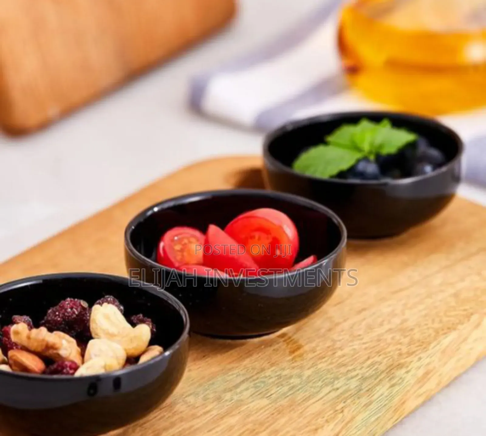 Ceramic Deep Soup Bowls 6 Set, Black Bowls Set for Breakfast