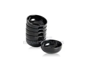 Ceramic Deep Soup Bowls 6 Set, Black Bowls Set for Breakfast